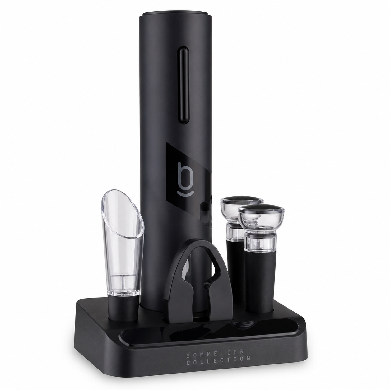 Kit Abridor de Vinhos Elétrico Saca-Rolhas Biscuitt Oak USB 4 em 1 – Sommelier Collection