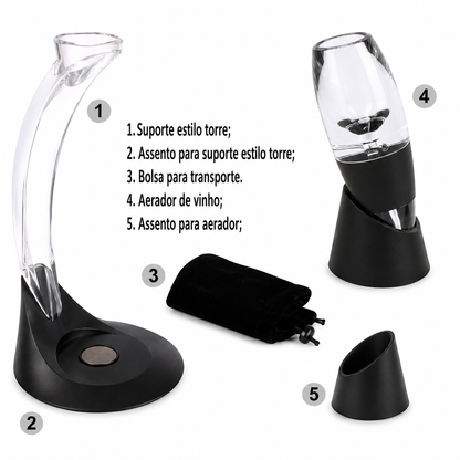 Decanter de Vinho aerador Magic Deluxe 5 peças
