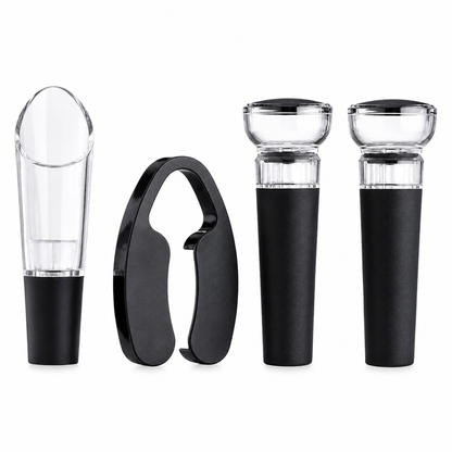 Kit Abridor de Vinhos Elétrico Saca-Rolhas Biscuitt Oak USB 4 em 1 – Sommelier Collection
